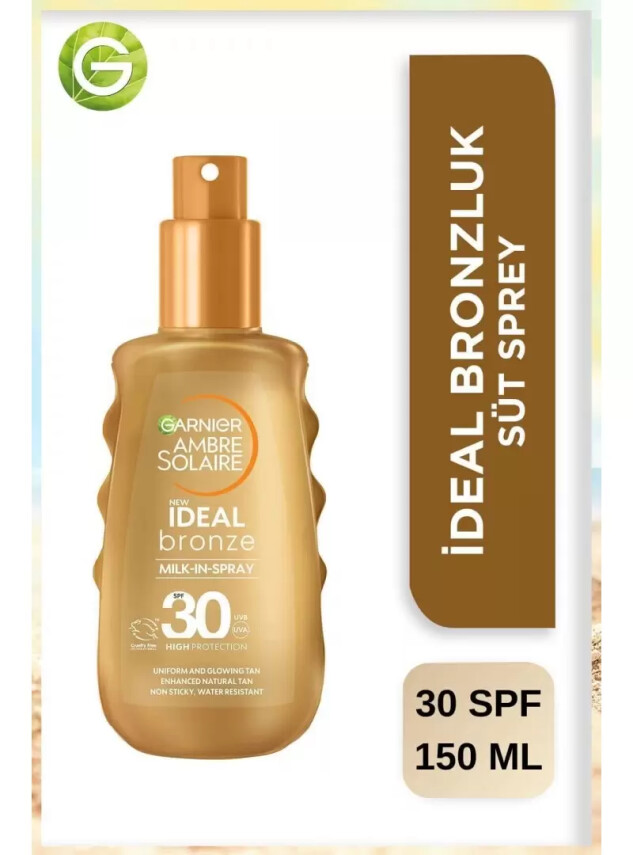 Garnier Ambre Solaire İdeal Bronze Milk Sprey Spf30+ - Bronzlaştırıcı Sprey - 150 ml - Garnier