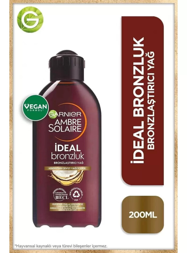 Garnier Ambre Solaire İdeal Bronzluk Bronzlaştırıcı Yağ 200 ml - Garnier