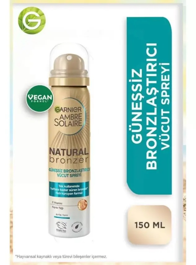 Garnier Ambre Solaire Natural Bronzer Selt Tan Mist Body - Güneşsiz Bronzlaştırıcı Sprey - 150ml - 1