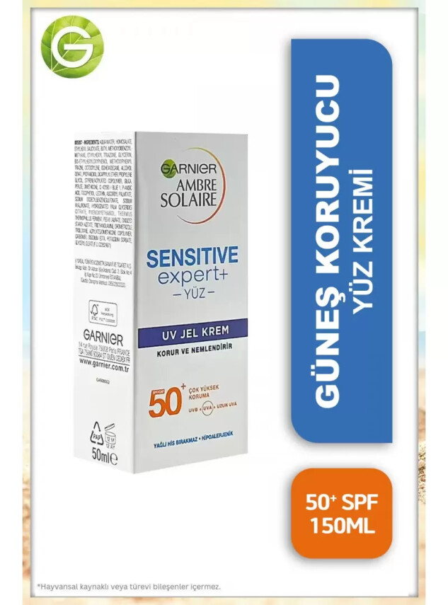 Garnier Ambre Solaire Sensitive Expert Spf50+ Jel Krem 50 ml - Garnier