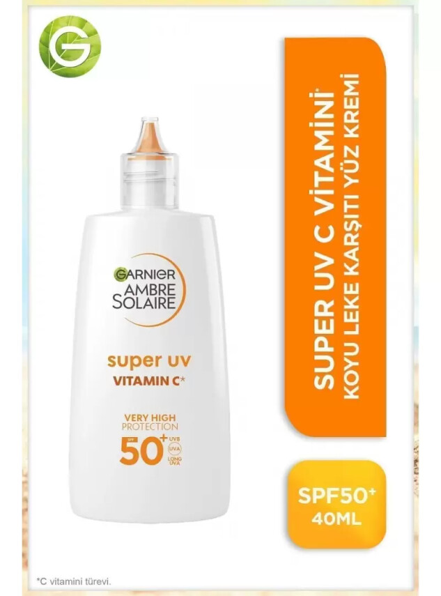 Garnier Ambre Solaire Süper Uv Vit. C Spf50+ Anti Dark Spots Fluid - C Vit. Koyu Leke Karşıtı Fluid - 40 ml - Garnier