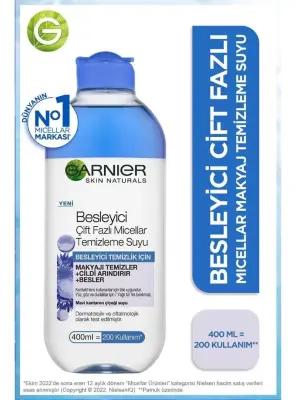 Garnier Besleyici Çift Fazlı Micellar Temizleme Suyu 400 ml - 1