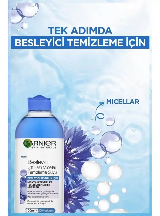 Garnier Besleyici Çift Fazlı Micellar Temizleme Suyu 400 ml - 4