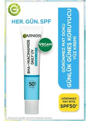 Garnier Bha+Niasinamid - Günlük Güneş Koruyucu Fluid Yüz Kremi - Spf50+ 40 ml - 1