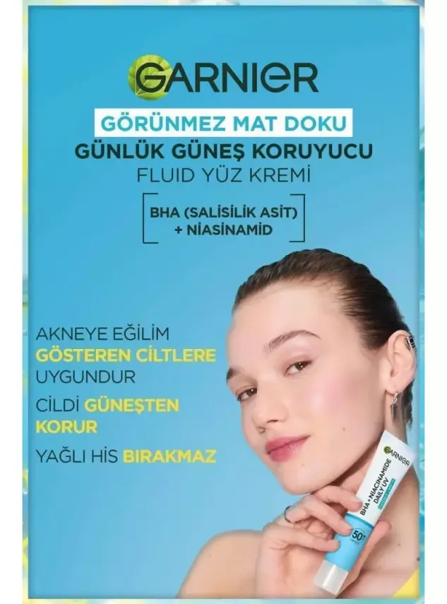 Garnier Bha+Niasinamid - Günlük Güneş Koruyucu Fluid Yüz Kremi - Spf50+ 40 ml - 2