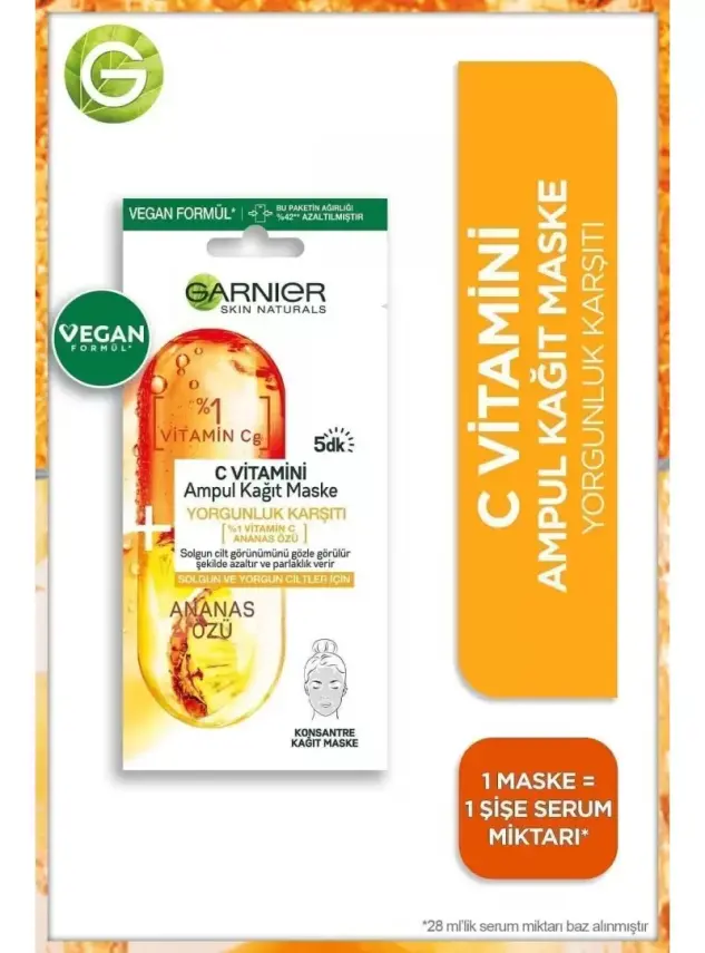 Garnier C Vitamini Ampul Kağıt Maske 15 gr - 1