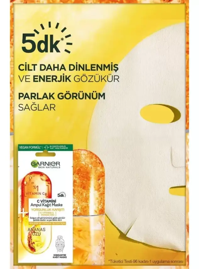 Garnier C Vitamini Ampul Kağıt Maske 15 gr - 2