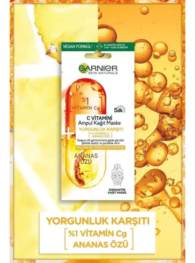 Garnier C Vitamini Ampul Kağıt Maske 15 gr - 3