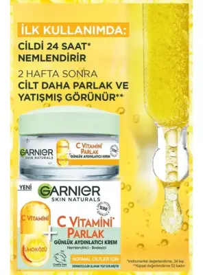 Garnier C Vitamini Parlak Günlük Aydınlatıcı Krem - Normal Ciltler 50 ml - 2