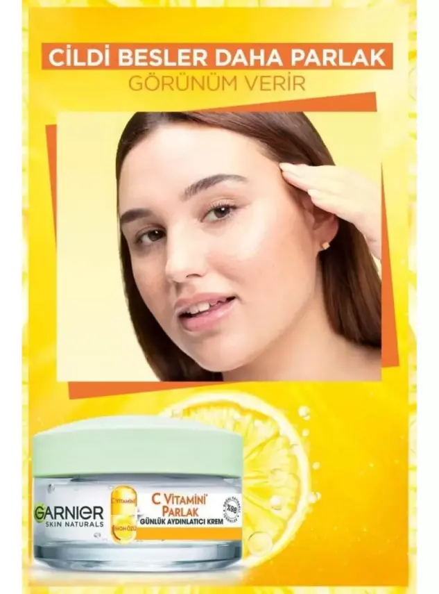 Garnier C Vitamini Parlak Günlük Aydınlatıcı Krem - Normal Ciltler 50 ml - 4