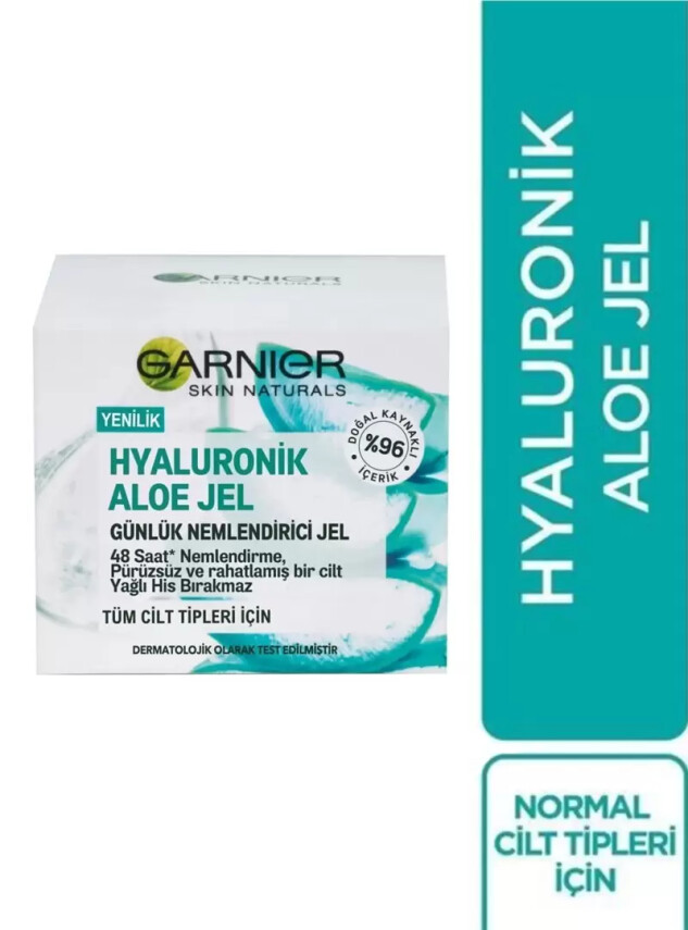 Garnier Hyaluronik Aloe Jel - Günlük Nemlendirici Jel - Normal Ciltler - 50 ml - Garnier