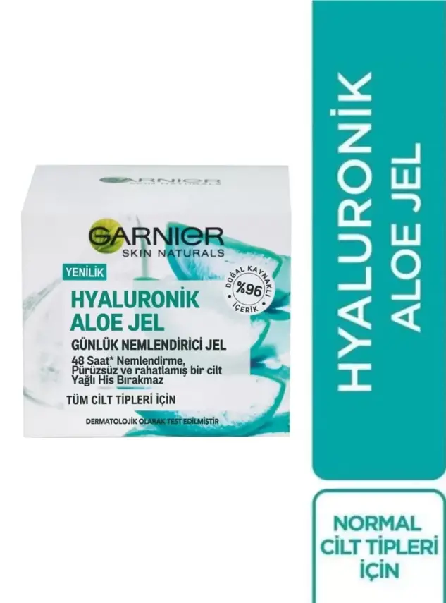 Garnier Hyaluronik Aloe Jel - Günlük Nemlendirici Jel - Normal Ciltler - 50 ml - 1