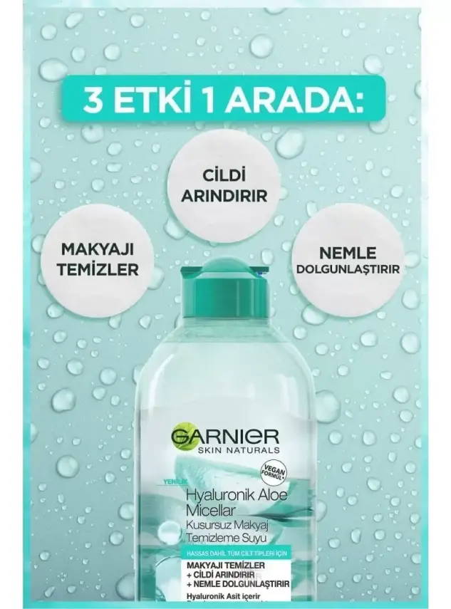 Garnier Hyaluronik Aloe Miceller Makyaj Temizleme Suyu 400 ml - 2