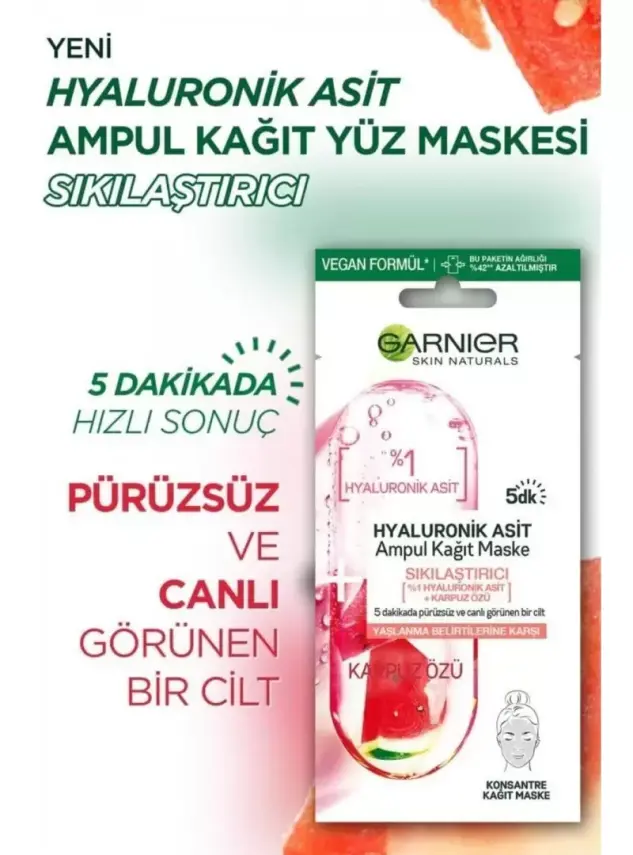 Garnier Hyaluronik Asit Sıkılaştırıcı Ampul Kağıt Yüz Maskesi 15 gr - 3