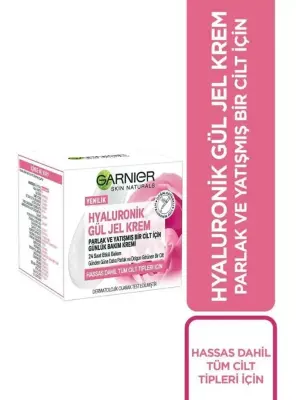 Garnier Hyaluronik Gül Jel Krem - Parlak ve Yatışmış Bir Cilt İçin Günlük Bakım Kremi - 50 ml - 1