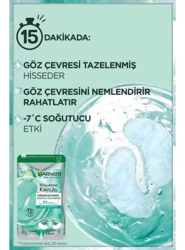 Garnier Hyaluronik Kriyojel Yorgunluk Karşıtı Soğutucu Göz Maskesi 5 gr - 2