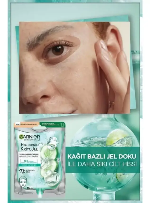 Garnier Hyaluronik Kriyojel Yorgunluk Karşıtı Soğutucu Yüz Maskesi 27 gr - 3