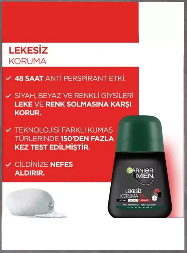Garnier Men Deo Roll On Lekesiz Koruma 50 ml - 3
