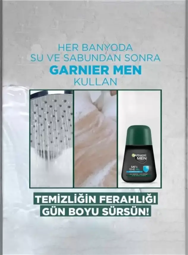 Garnier Men Saf ve Temiz Roll-on Deodorant 50 ml - 2