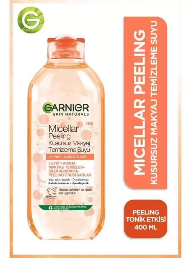 Garnier Micellar Peeling Kusursuz Makyaj Temizleme Suyu 400 ml - 1