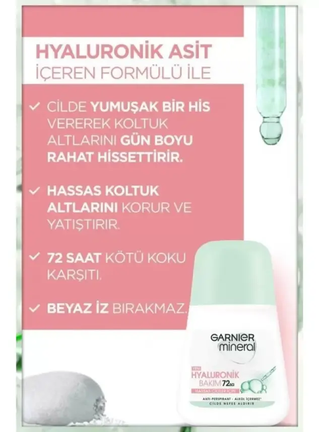 Garnier Mineral Hyaluronik Bakım Roll-on Deodorant 50 ml - 2