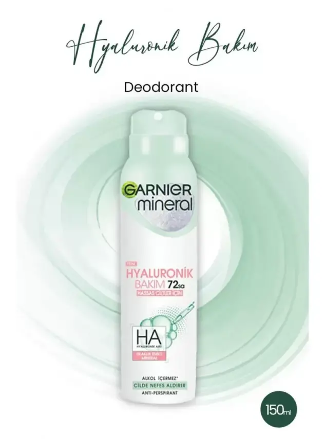 Garnier Mineral Hyaluronik Bakım Sprey Deodorant 150 ml - 2