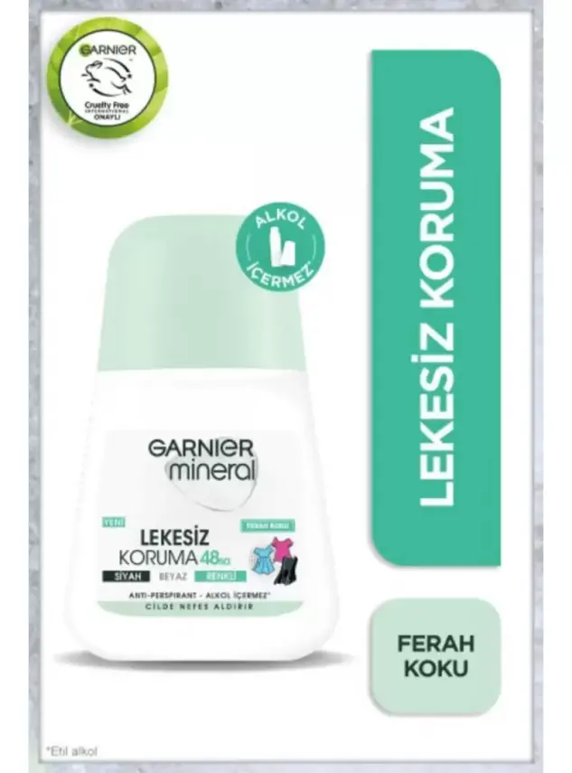 Garnier Mineral Lekesiz Koruma Ferah Koku Roll-On Deodorant 50 ml - 1
