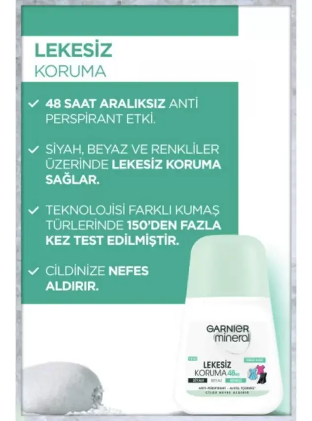 Garnier Mineral Lekesiz Koruma Ferah Koku Roll-On Deodorant 50 ml - 3