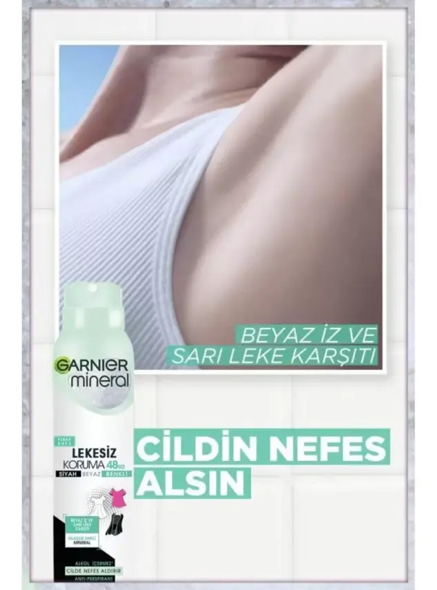 Garnier Mineral Lekesiz Koruma Ferah Koku Sprey Deodorant 150 ml - 2