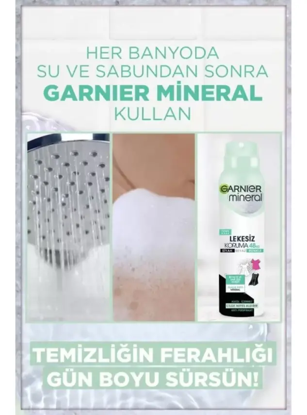 Garnier Mineral Lekesiz Koruma Ferah Koku Sprey Deodorant 150 ml - 3