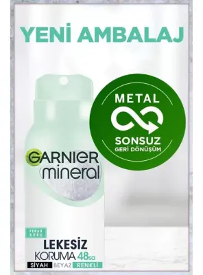 Garnier Mineral Lekesiz Koruma Ferah Koku Sprey Deodorant 150 ml - 4