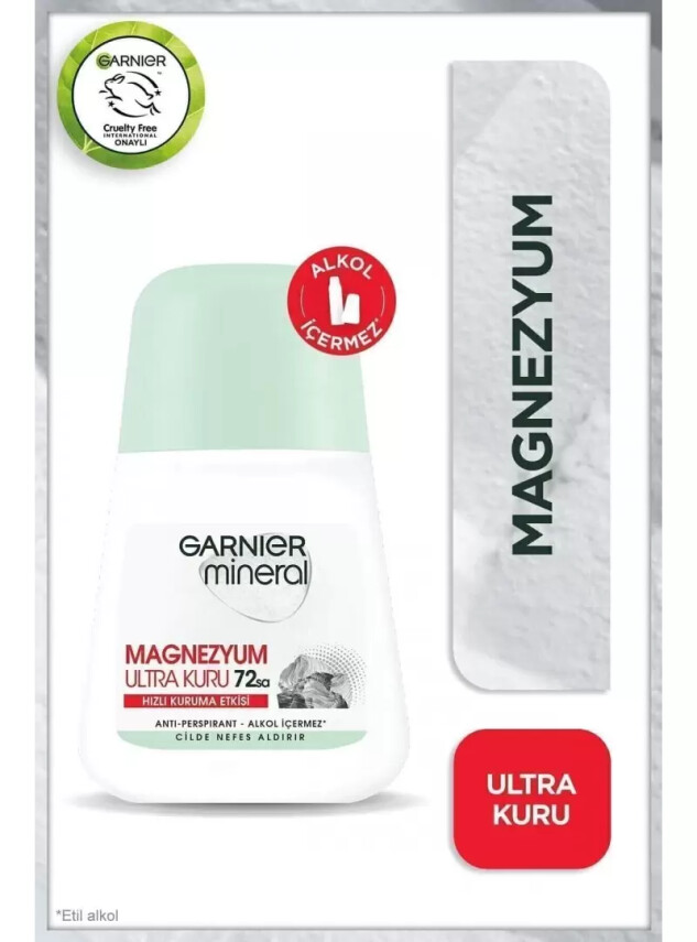Garnier Mineral Magnezyum Ultra Kuru Roll-on 50 ml - Garnier