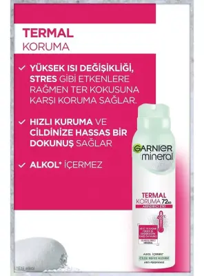 Garnier Mineral Termal Koruma Sprey Deodorant 150 ml - 4