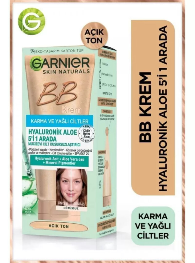 Garnier Mucizevi Cilt Kusursuzlaştırıcı BB Krem - Açık Ton - Spf25 50 ml - Garnier