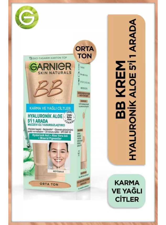 Garnier Mucizevi Cilt Kusursuzlaştırıcı BB Krem - Orta - Spf25 50 ml - Garnier