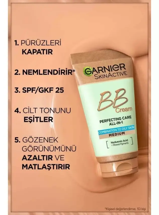 Garnier Mucizevi Cilt Kusursuzlaştırıcı BB Krem - Orta - Spf25 50 ml - 2