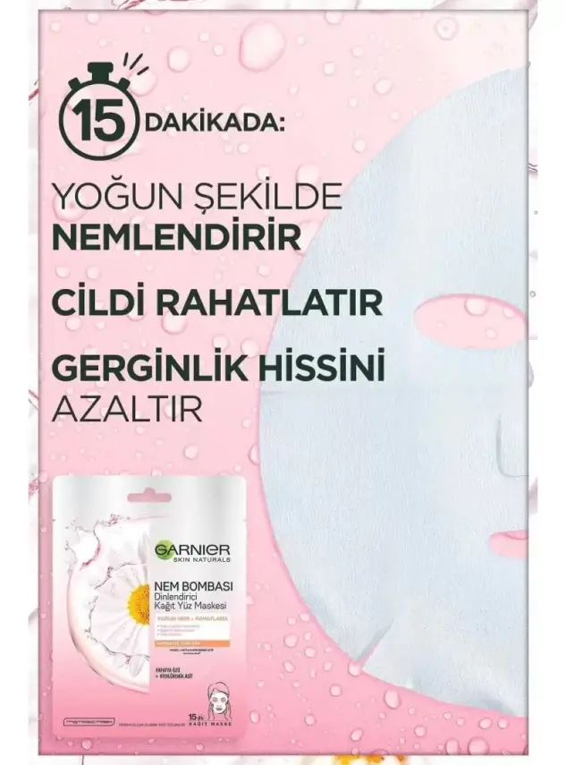 Garnier Nem Bombası Dinlendirici Kağıt Maske 28 gr - 2