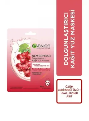 Garnier Nem Bombası Dolgunlaştırıcı Kağıt Yüz Maskesi 28 gr - 1