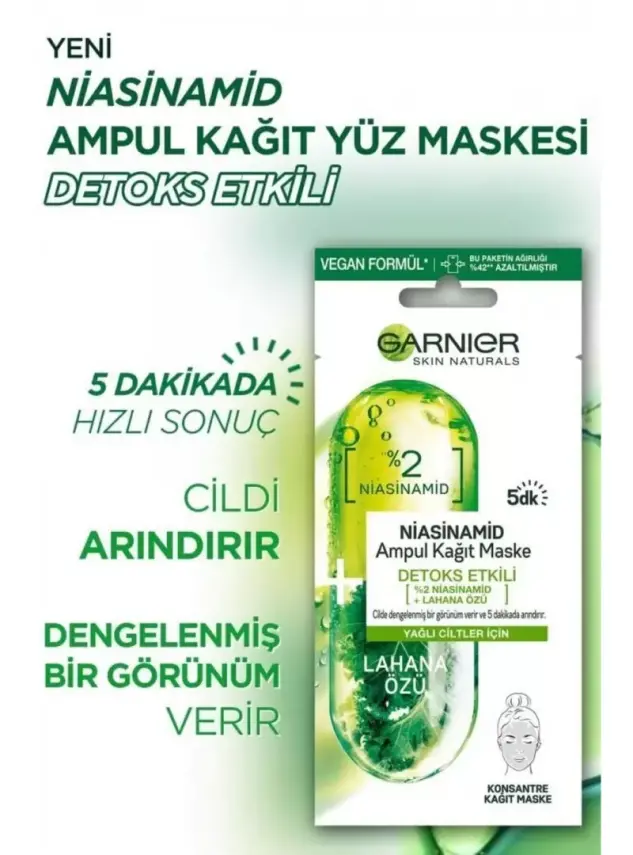 Garnier Niacinamide Detoks Etkili Ampul Kağıt Maske 15 gr - 2