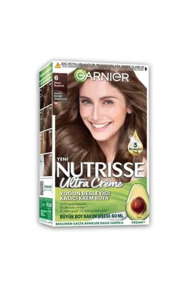 Garnier Nutrisse Yoğun Besleyici Kalıcı Krem Saç Boyası 6 Koyu Kumral - 1