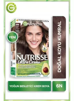 Garnier Nutrisse Yoğun Besleyici Kalıcı Krem Saç Boyası 6N Doğal Koyu Kumral - 1