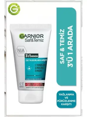 Garnier Saf & Temiz Yağlanma ve Pürüzlere Karşı 3'ü 1 Arada 150 ml - 1