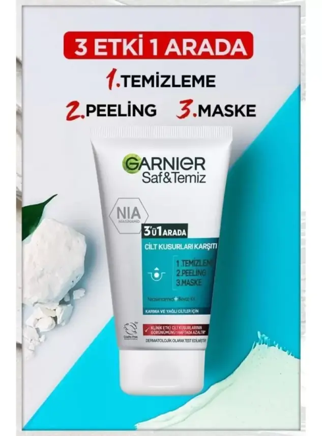 Garnier Saf & Temiz Yağlanma ve Pürüzlere Karşı 3'ü 1 Arada 150 ml - 2
