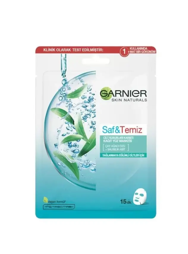 Garnier Saf&temiz Cilt Kusurları Karşıtı Kağıt Yüz Maskesi - 2