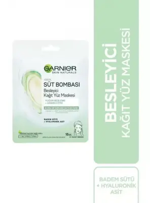 Garnier Süt Bombası Badem Sütü Kağıt Maske 28 gr - 1