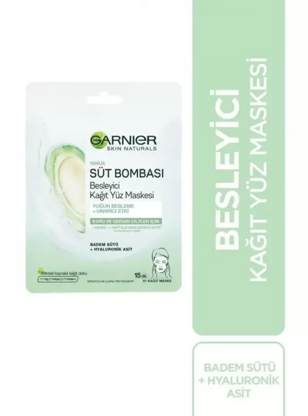 Garnier Süt Bombası Badem Sütü Kağıt Maske 28 gr - 1