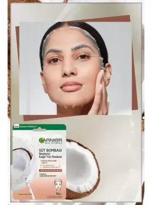 Garnier Süt Bombası Besleyici Kağıt Yüz Maskesi Hindistan Cevizi 28gr - 3