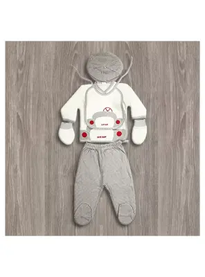 Gaye Bebe 5'li Hastane Çıkış Seti Arabalı - 1
