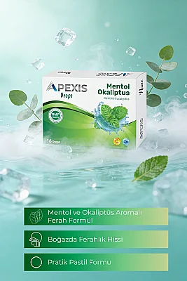 Apexis Drops Mentol Okaliptus Aromalı Pastil 16 Adet - 2