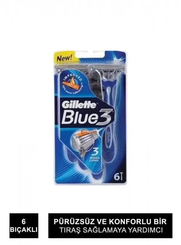 Gillette Blue 3 Kullan At 6'lı Traş Bıçağı - 1